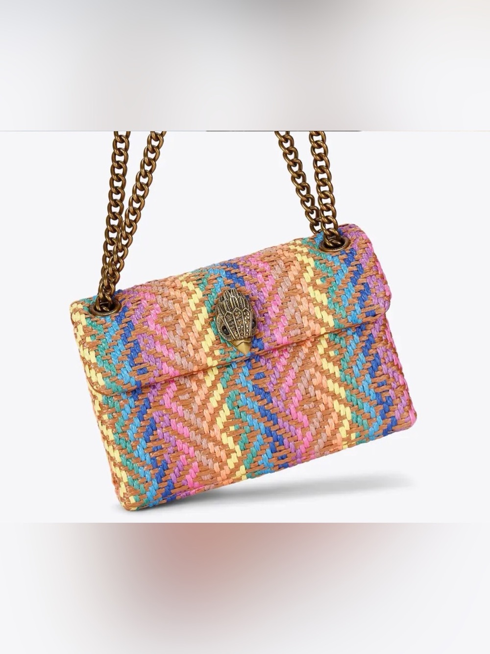 Kurt Geiger Multicolor Woven Chain-Handle Shoulder Bag - Picture 3 of 9